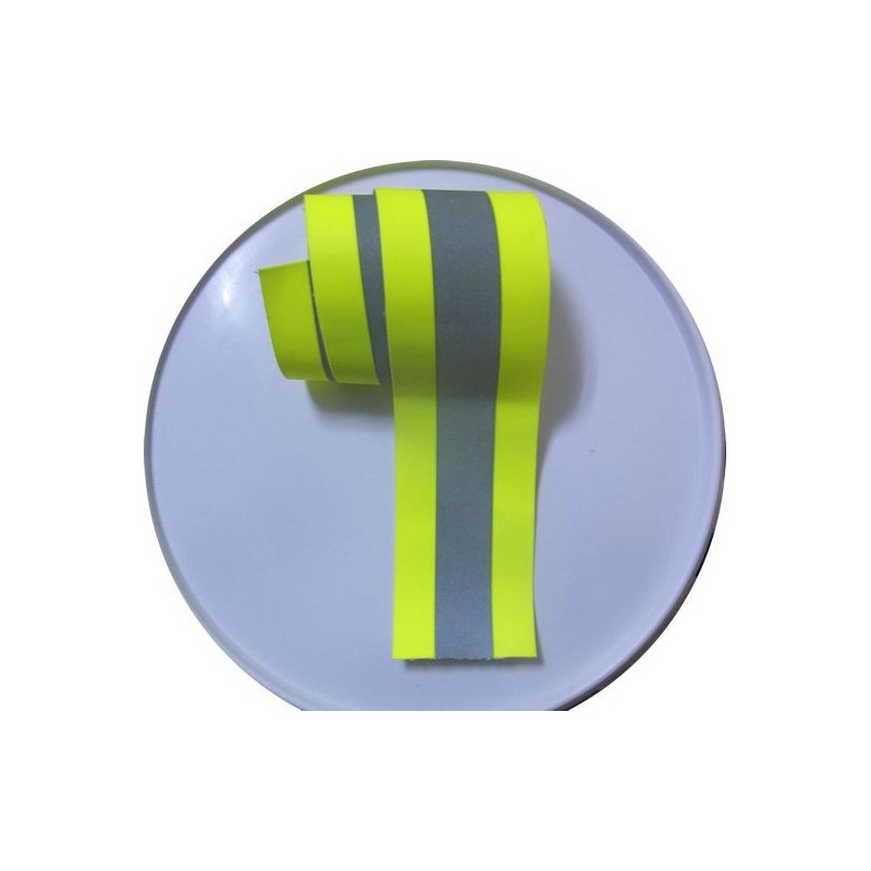 Bande réfléchissante - JAUNE FLUO - 1 mètre x 5 cm