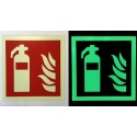 Plaque PVC Phosphorescente - Extincteur Incendie - F001