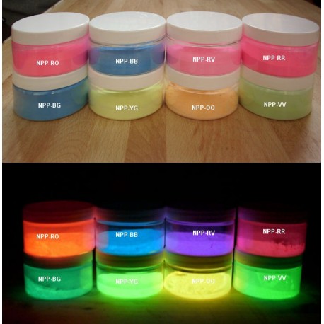 Langnachleuchtendes Pigment 25g (26 €/100g) Farbpigment Glühpulver Leuchtpulver