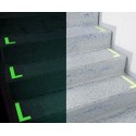 Marqueurs en L pour marches d'escalier phosphorescent