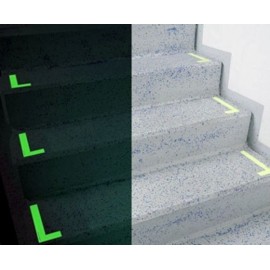 Marqueurs en L pour marches d'escalier Phosphorecent