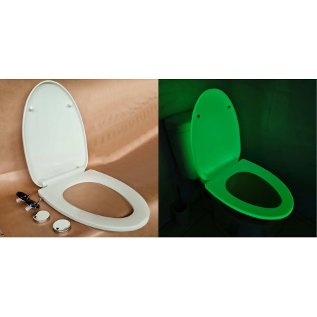 Abattant phosphorescent pour toilettes