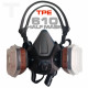 Masque respiratoire demi-face 610 en TPR rechange ou complet